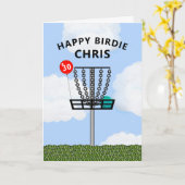 Carte d'anniversaire sur disque personnalisé (Fleur jaune)