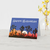 Carte d'anniversaire sur le thème Cactus Western S (Fleur jaune)