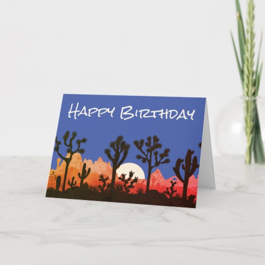 Carte d'anniversaire sur le thème Cactus Western S (Devant)