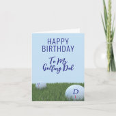 Carte d'anniversaire sur le thème de Golf pour les (Devant)