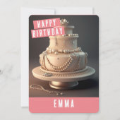 Carte d'anniversaire sur le thème de la bijouterie (Devant)