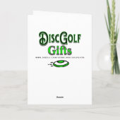 Carte d'anniversaire sur le thème du Disc Golf (Dos)
