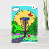 Carte d'anniversaire sur le thème du Disc Golf (Devant)