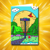 Carte d'anniversaire sur le thème du Disc Golf