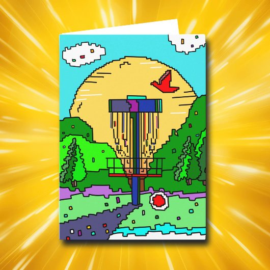 Carte d'anniversaire sur le thème du Disc Golf