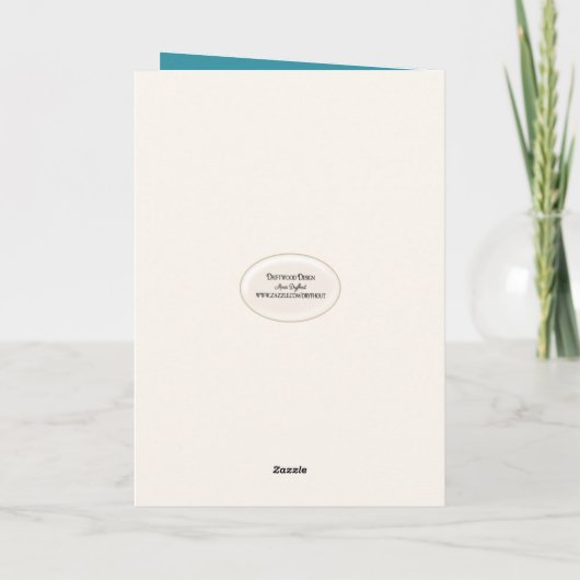 Carte d'anniversaire sur une plage (Dos)