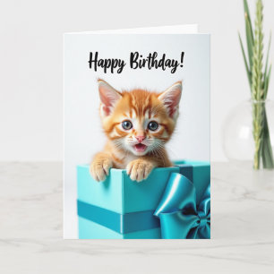 Carte d'anniversaire surprise avec un adorable cha