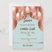 Carte d'anniversaire surprise élégante et girly 27 (Devant)