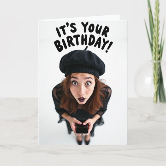 Carte d'anniversaire Surprise Suave (Devant)