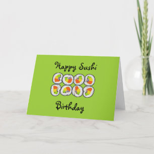 Carte d'anniversaire Sushi Sushi