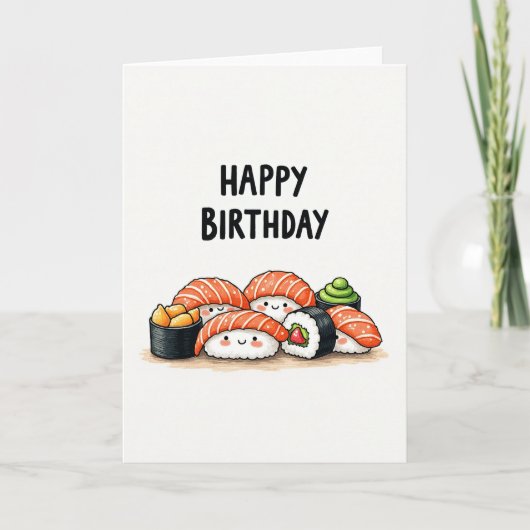Carte d'anniversaire Sushi Sweet (Devant)