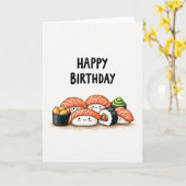 Carte d'anniversaire Sushi Sweet (Fleur jaune)