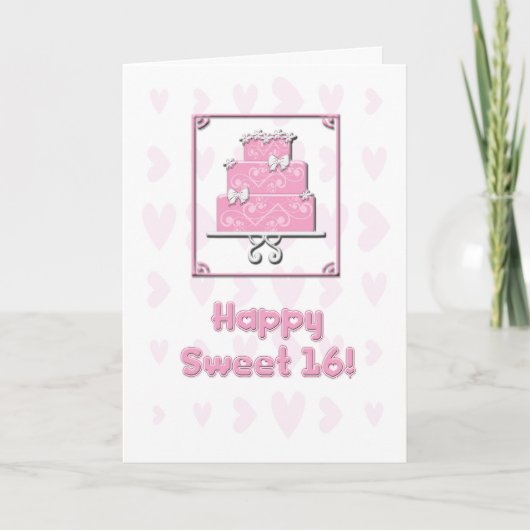 Carte d'anniversaire Sweet 16 (Devant)