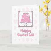 Carte d'anniversaire Sweet 16 (Fleur jaune)