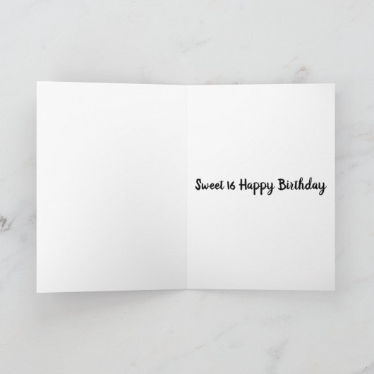 Carte d'anniversaire Sweet 16 (Intérieur)