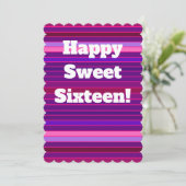 Carte d'anniversaire Sweet 16 (Debout devant)
