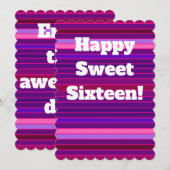 Carte d'anniversaire Sweet 16 (Devant / Derrière)