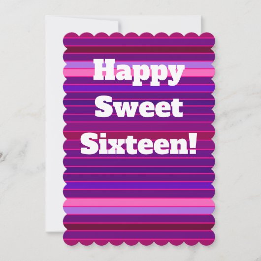 Carte d'anniversaire Sweet 16 (Devant)