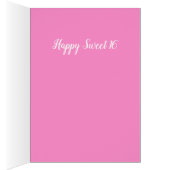 Carte d'anniversaire Sweet 16 Rose Glam (Intérieur (Droit))