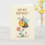 Carte d'anniversaire Sweet Bee (Fleur jaune)