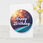 Carte d'anniversaire Sweet Bokeh (Fleur jaune)