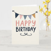 Carte d'anniversaire Sweet Bunting (Fleur jaune)