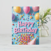 Carte d'anniversaire Sweet Candy (Debout devant)