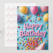 Carte d'anniversaire Sweet Candy (Devant / Derrière)