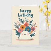 Carte d'anniversaire Sweet Cloud (Fleur jaune)