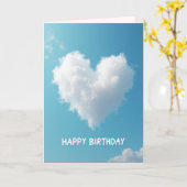 Carte d'anniversaire Sweet Cloud Heart (Fleur jaune)