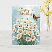 Carte d'anniversaire Sweet Daisy (Fleur jaune)