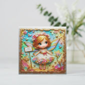 CARTE D'ANNIVERSAIRE ~ Sweet Fairy ~ (Debout devant)