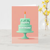 Carte d'anniversaire Sweet Glaze (Fleur jaune)