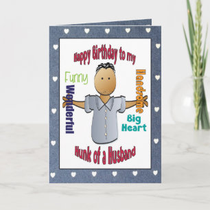 Carte d'anniversaire Sweet Happy pour mari