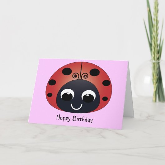 Carte d'anniversaire Sweet Ladybug (Devant)