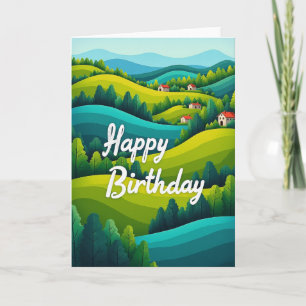 Carte d'anniversaire Sweet Landscape