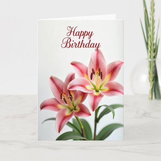 Carte d'anniversaire Sweet Lily (Devant)