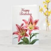 Carte d'anniversaire Sweet Lily (Fleur jaune)