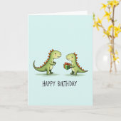Carte d'anniversaire Sweet Lizard (Fleur jaune)
