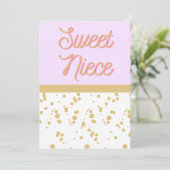 Carte d'anniversaire Sweet Niece (Debout devant)