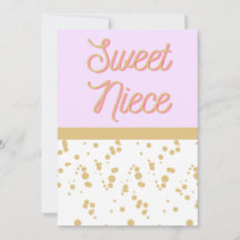 Carte d'anniversaire Sweet Niece