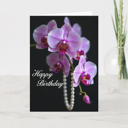 Carte d'anniversaire Sweet Orchid (Devant)