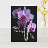 Carte d'anniversaire Sweet Orchid (Fleur jaune)