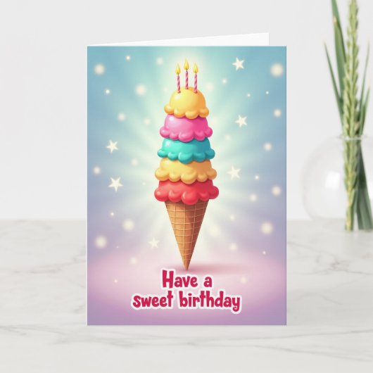 Carte d'anniversaire Sweet Scoops (Devant)