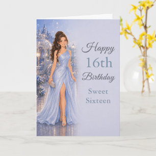 Carte d'anniversaire Sweet Sixteen Bleu Poudre