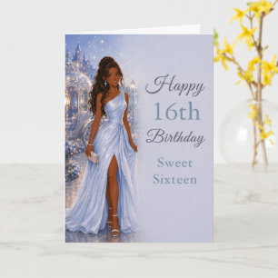 Carte d'anniversaire Sweet Sixteen Bleu Poudre