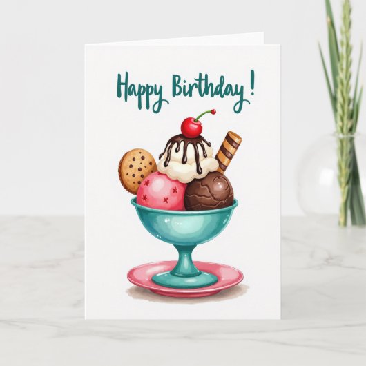 Carte d'anniversaire Sweet Sundae (Devant)