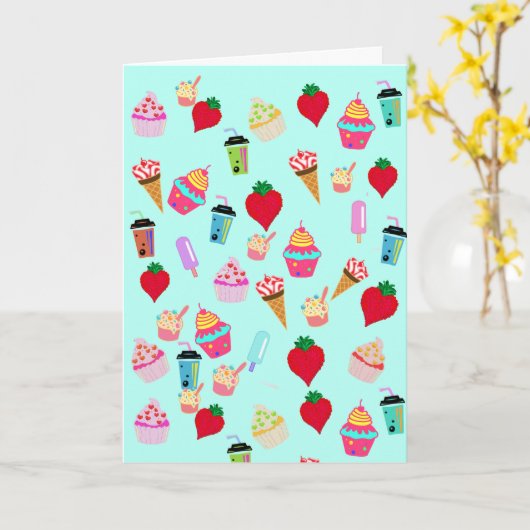 Carte d'anniversaire Sweets (Fleur jaune)