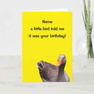 Carte d'Anniversaire Sympa pour le Petit Oiseau