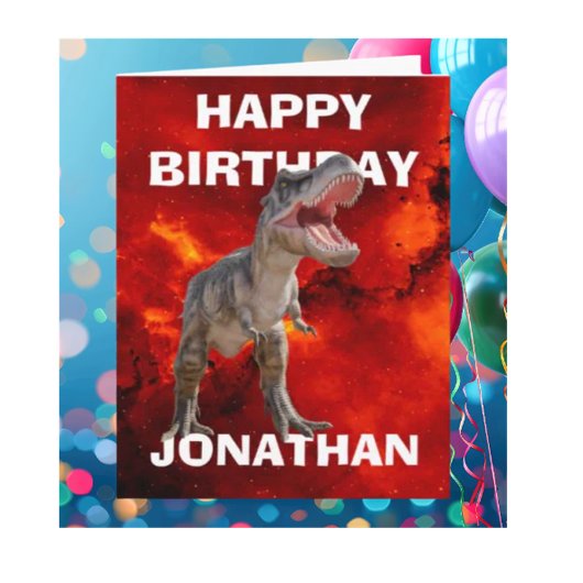 Carte d'anniversaire T REX Dinosaur Extraordinaire